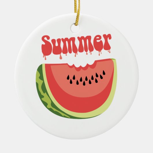 Summer Watermelon Keramisch Ornament (Voorkant)