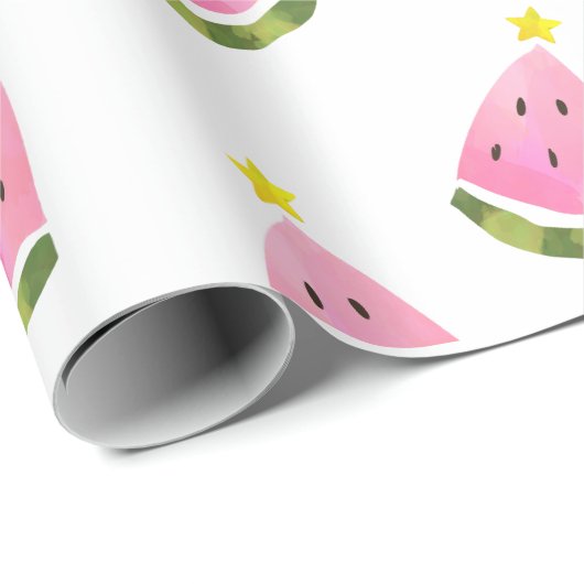 Summer Watermelon Kerstmis - Wrapping Cadeaupapier (Rol Hoek)