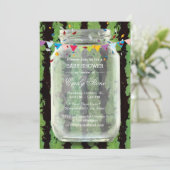 Summer Watermelon Mason Jar Baby shower Kaart (Staand voorkant)