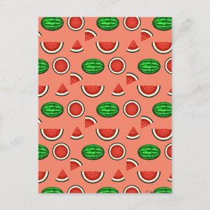 Summer Watermelon Pattern Briefkaart