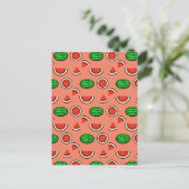 Summer Watermelon Pattern Briefkaart (Staand voorkant)
