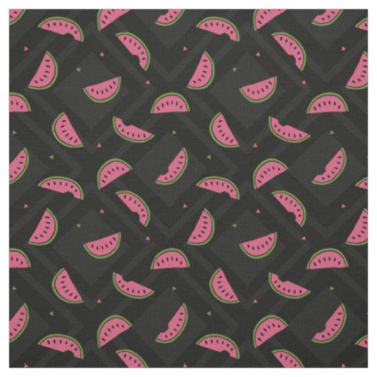 Summer Watermelon Patterned Stof (Swatch)