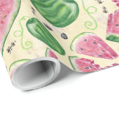 Summer Watermelon Patterned Wrapping Paper Cadeaupapier (Rol Hoek)