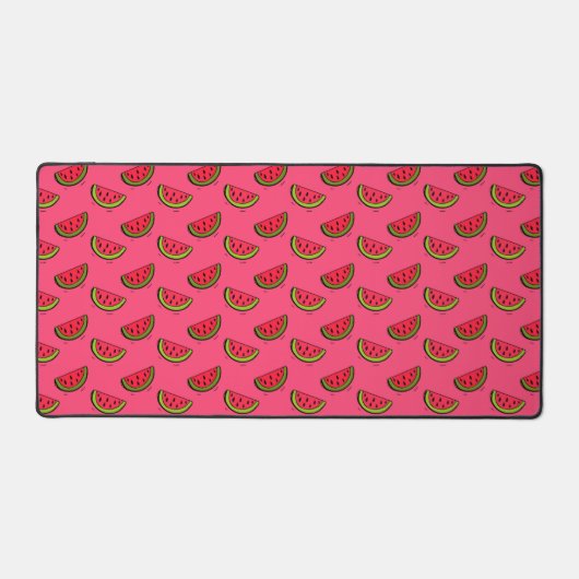 Summer Watermelon Pink Pattern Bureaumat (Voorkant)