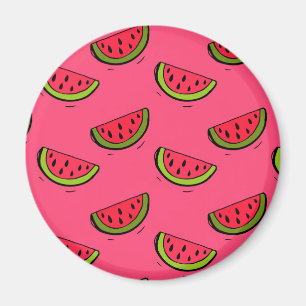 Summer Watermelon Pink Pattern Magneet