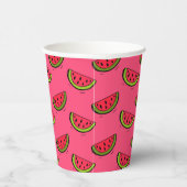 Summer Watermelon Pink Pattern Papieren Bekers (Rechts)