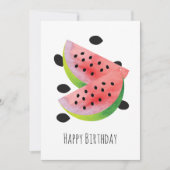 Summer Watermelon Seeds Pair Happy Birthday Kaart (Voorkant)