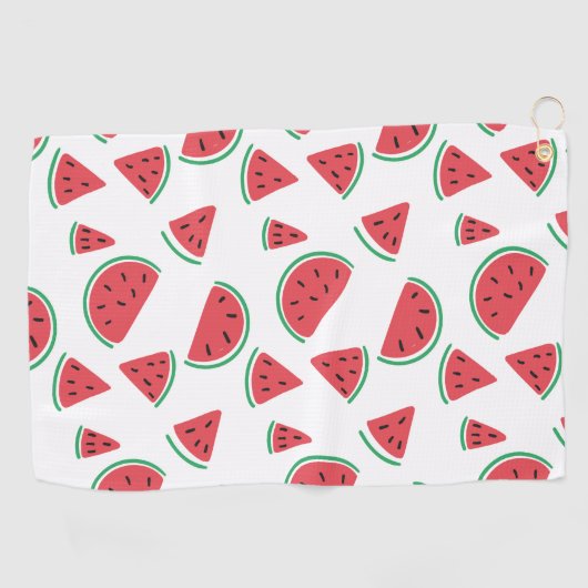 Summer Watermelon Slices Pattern Golfhanddoek (Horizontaal)