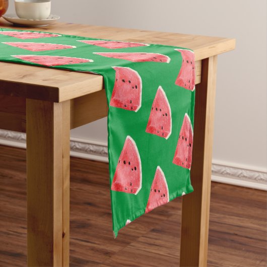 Summer Watermelon Slices Pattern Korte Tafelloper (Voorbeeld)
