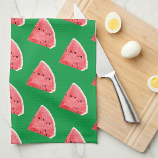 Summer Watermelon Slices Pattern Theedoek (Quarter Fold)