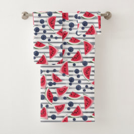Summer Watermelon Stripes Bad Handdoek