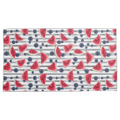 Summer Watermelon Stripes Kussensloop (Voorkant-Rechts)