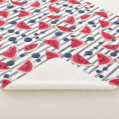 Summer Watermelon Stripes Sherpa Deken (3/4)
