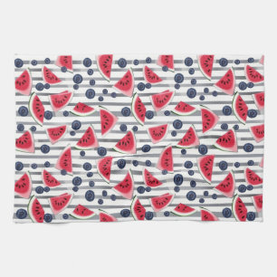 Summer Watermelon Stripes Theedoek