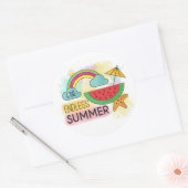 Summer Watermelon Sunshine Rainbow Sticker (Envelop)