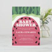 Summer Watermelon Sweet Melon Baby shower Kaart (Staand voorkant)