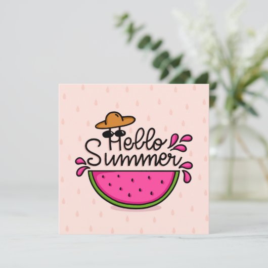 Summer Watermelon Wenskaart (Staand voorkant)