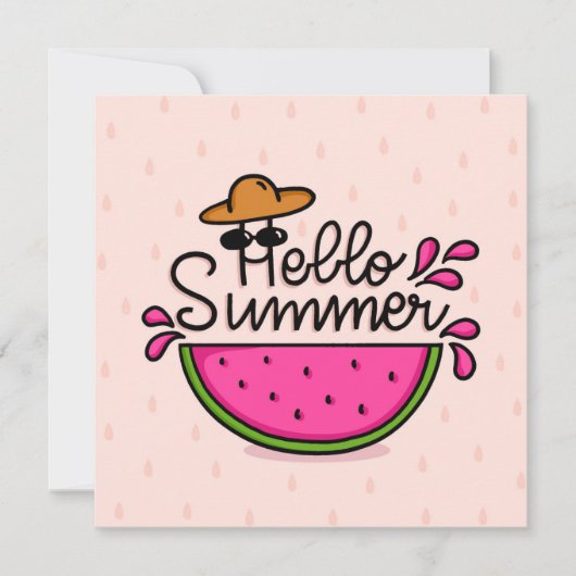 Summer Watermelon Wenskaart (Voorkant)