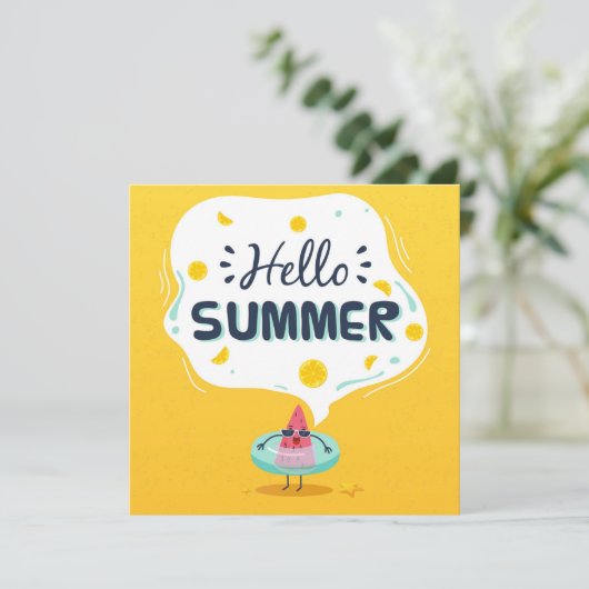 Summer Watermelon Wenskaart (Staand voorkant)