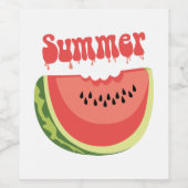 Summer Watermelon Wijn Etiket (Enkel label)