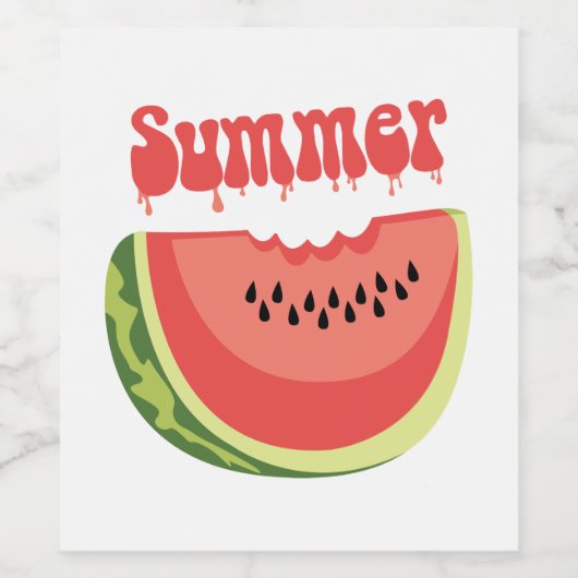 Summer Watermelon Wijn Etiket (Enkel label)
