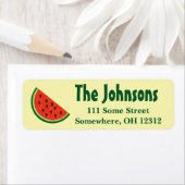 Summer Watermelon Yellow Return Address Labels (Insitu)