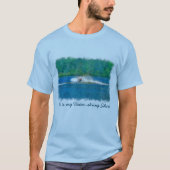 Summer Waterskiier en Lake T-shirt (Voorkant)