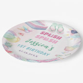 Summer Waterslide Girl Birthday Party Papieren Bordje (Gekanteld)