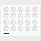 Summer Waterslide Girl Birthday Party Ronde Sticker (Vel)