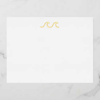 Summer wave foil flat card  folie uitnodiging briefkaart
