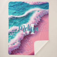 Summer Waves in Pink II Monogram
