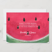 Summer Weddenschap Bedankt kaarten met watermeloen (Achterkant)
