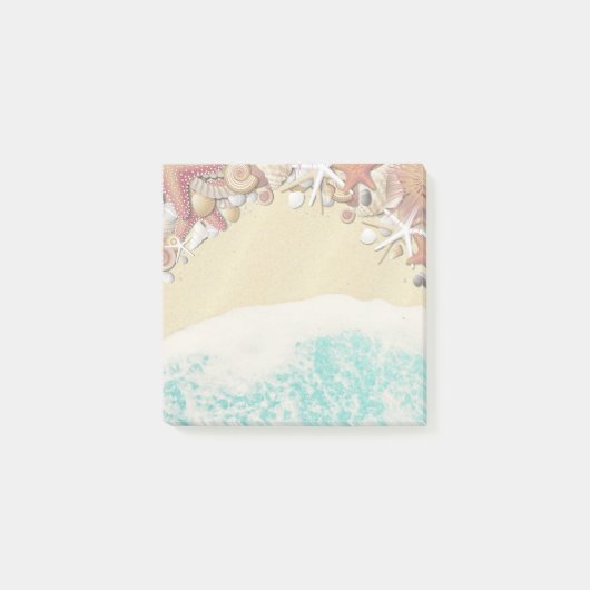 Summer Weddenschap Sandy Beach Starfish Sea Shells Post-it® Notes (Voorkant)