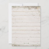 Summer Wedding BOHO Shiplap Wooden Board Hydrangea Kaart (Achterkant)