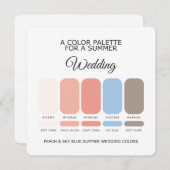 Summer Wedding Color Palette 2026 Card Kaart (Voorkant / Achterkant)