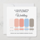 Summer Wedding Color Palette 2026 Card Kaart (Achterkant)