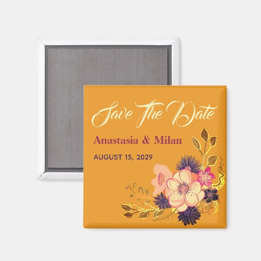 Summer Wedding Save the Date Invitation Magnet (Voorkant / Achterkant)