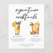 Summer Wedding Signature Cocktails Menu (Voorkant)