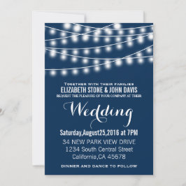 Summer Wedding String Lights Design Kaart