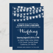 Summer Wedding String Lights Design Kaart (Voorkant / Achterkant)