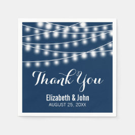 Summer Wedding String Lights Design Servetten