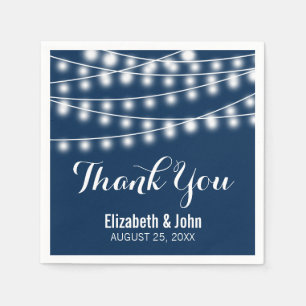 Summer Wedding String Lights Design Servetten
