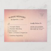 Summer Wedding String Lights Palm Tree RSVP Antwoo Uitnodiging Briefkaart (Achterkant)