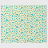 Summer Wedding Zee Star Helder Geel Naadloos Cadeaupapier (Vlak)