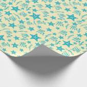 Summer Wedding Zee Star Helder Geel Naadloos Cadeaupapier (Hoek)