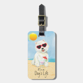 Summer Westie Bagagelabel