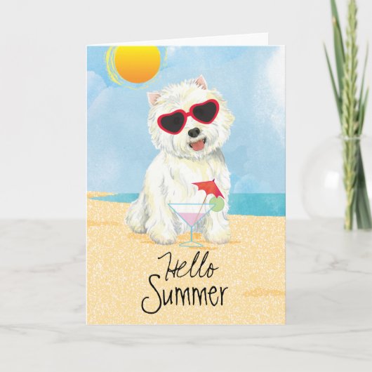 Summer Westie Kaart (Voorkant)