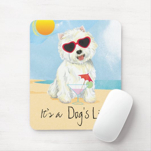 Summer Westie Muismat (Met muis)