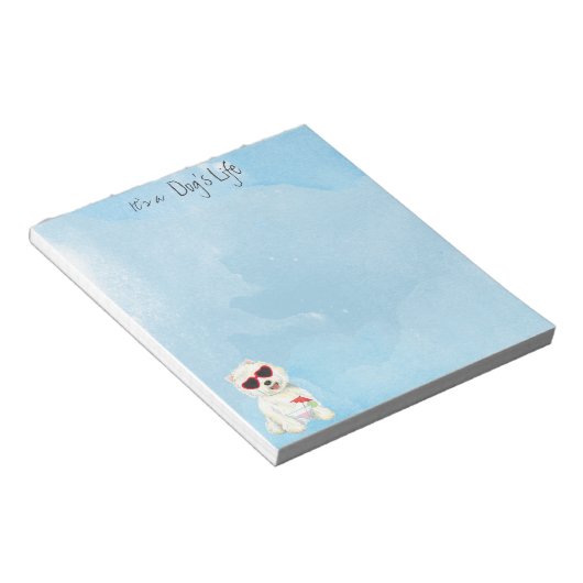 Summer Westie Notitieblok (Schuin)