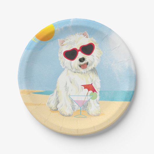 Summer Westie Papieren Bordje (Voorkant)